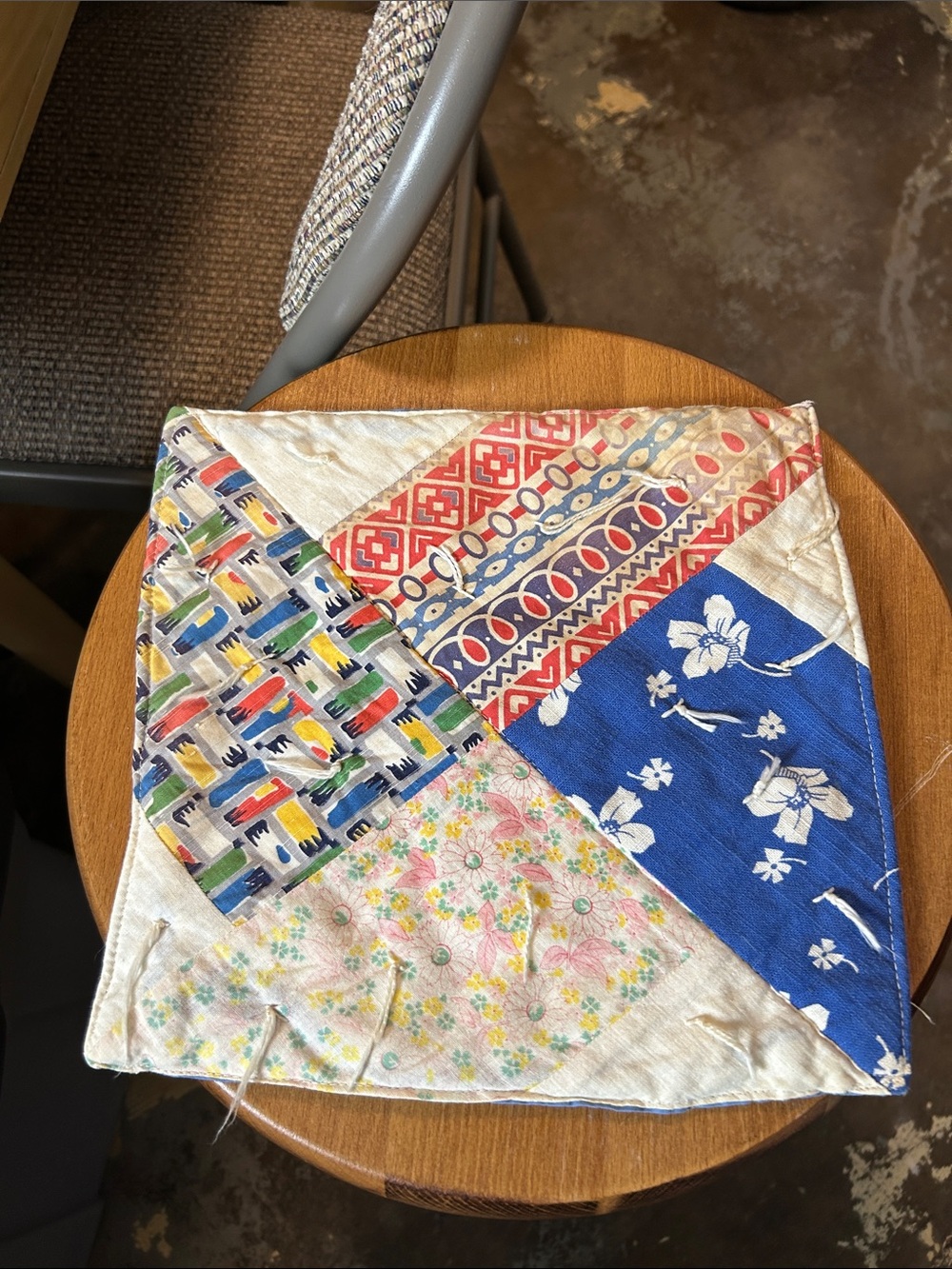 Antique, Decorative Patchwork Square from my Mother’s Collection